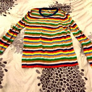 J crew Medium striped sweater rainbow